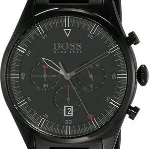 $518 HUGO BOSS Hugo Piorn Watch 3 Chronograph Subdial Wrist Watch  Black